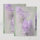 パープル ラベンダー 花 結婚 | オーダーメイド 招待状 (正面/裏面)