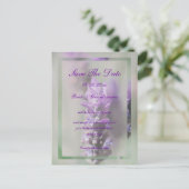パープル ラベンダー 花 結婚 | オーダーメイド 案内ポストカード (スタンド正面)