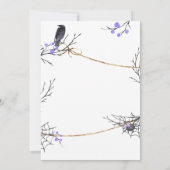 パープル リトル ブー ハロウィン ベイビー シャワー 招待状 (裏面)