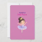 パープル リトル プリンセス ボール 招待状 (裏面)