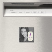 パープル リボン フォト メモリアル マグネット (インサイチュ (食洗機))