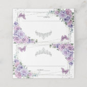 パープル リラック フローラル バタフライ キンチャネラ XV 16 プレイスカード (外部開封)