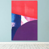 パープル&レッドグラフィティ – 通りアートコレクション キャンバスプリント (インサイチュ (ウッドフロア))