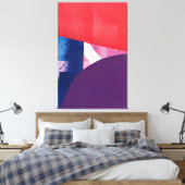 パープル&レッドグラフィティ – 通りアートコレクション キャンバスプリント (インサイチュ (寝室))