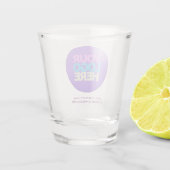 パープル | ロゴと文字 ショットグラス (裏面)
