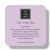 パープル |ロゴ原料の製品ラベル スクエアシール