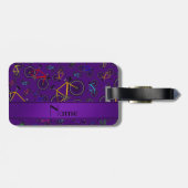 パープル·ロパーソナライズされたード·バイクと呼ぶ ラゲッジタグ (裏面横)