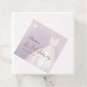 パープル ローズ ゴールド エレガントドレス ブライダルシャワー フェイバータグ (インサイチュ)