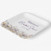 パープル ワイルドフラワーズ フラワーブライダルシャワー ペーパープレート (傾斜あり)