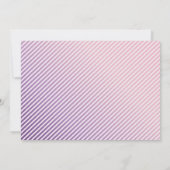 パープル ワイルドフラワー ファースト バースデー ONE 招待状 (裏面)