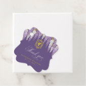 パープル ヴィンテージ ブライダル シャワー フェイバータグ (インサイチュ)