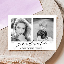 パープル |写真の卒業制作 案内状