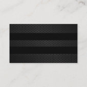 パープル《写真》ぼけ味ブラックストライプ 名刺 (裏面)