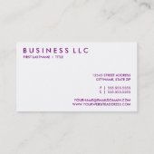 パープル. 名刺 (裏面)