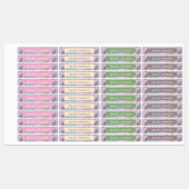 パープル 学校用品 パターン ガール カラーコード ラベル (シート)