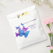 パープル 彼女が私に蝶を与えた ブライダルシャワー フェイバーバッグ (封をした状態)
