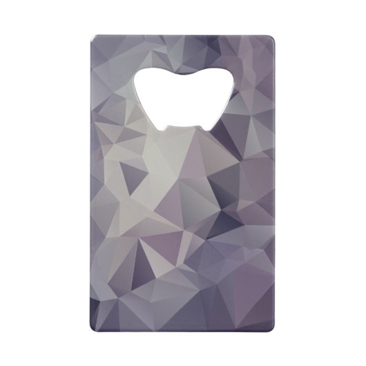 パープル・抽象芸術・ピラミッド・アート クレジットカード栓抜き (正面)
