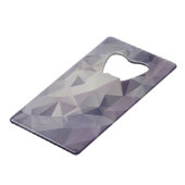 パープル・抽象芸術・ピラミッド・アート クレジットカード栓抜き (正面アングル)