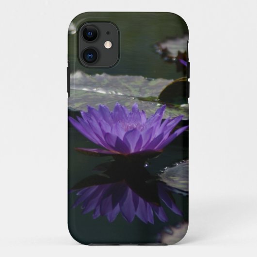 パープル《植物》スイレンの電話ケース Case-Mate iPhoneケース (裏面)