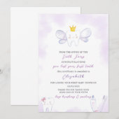 パープル 歯の妖精からの手紙 招待状 (正面/裏面)