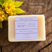 パープル |石けん原料製品ラベル スクエアシール