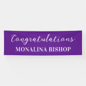 パープル | 祝福 | 卒業 横断幕 (横)