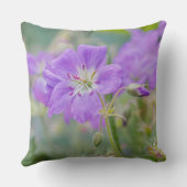 パープル　私たちの小さな野の花　カスタム子供写真名前 クッション (裏面)