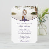 パープル(紋章の)フラ・ダ・リフォト結婚式招待状 招待状 (スタンド正面)