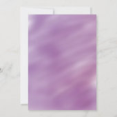 パープル&薄紫ベビーシャワー共同男女兼用編 招待状 (裏面)