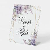 パープル&赤面バラシャワーカード&ギフトサイン 台座サイン (正面)