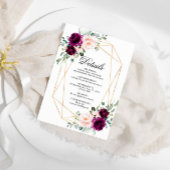 パープル&赤面ピンクローズ結婚の詳細エンクロージャ エンクロージャーカード