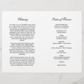 パープル&赤面葬儀プログラム |サービスの順序 (裏面)