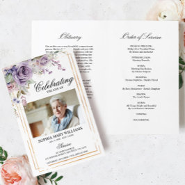 パープル&赤面葬儀プログラム |サービスの順序