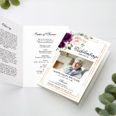 パープル&赤面葬儀プログラム |サービスの順序