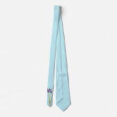 パープル&金ゴールドアイリスウォーター結婚カラー ネクタイ (裏面)