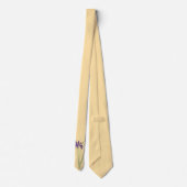 パープル&金ゴールドアイリスウォーター結婚カラー ネクタイ (裏面)