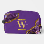 パープル&金ゴールドアゲートゲードグリッターモノグラム ドップキット (正面)