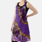 パープル&金ゴールドアゲートゲードグリッター エプロン (インサイチュ)