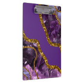 パープル&金ゴールドアゲートゲードグリッター クリップボード (右)