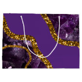 パープル&金ゴールドアゲートゲードグリッター ラージペーパーバッグ (裏面)