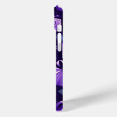 パープル&金ゴールドクリスマスオーナメントPOINTSETTIAS Case-Mate iPhoneケース (裏面 / 左)