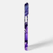 パープル&金ゴールドクリスマスオーナメントPOINTSETTIAS Case-Mate iPhoneケース (裏面 / 右)