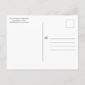 パープル&金ゴールドグリッターエレガントブライダルシャワー インビテーションポストカード (裏面)