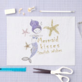 パープル&金ゴールドグリッターマーメイドバースデーパーティー 薄葉紙 (クラフト)