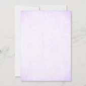 パープル&金ゴールドグリッタールック結婚式招待状 招待状 (裏面)