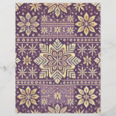 パープル&金ゴールドスカンジナビア冬のスクラップブック (正面)