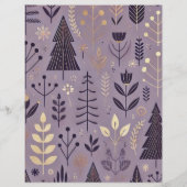 パープル&金ゴールドスカンジナビア自然スクラップブック (裏面)