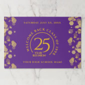 パープル&金ゴールドスクールカレッジ懇親会 ペーパーパッド (正面)