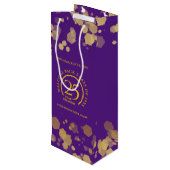 パープル&金ゴールドスクールカレッジ懇親会 ワインギフトバッグ (裏面アングル)