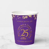 パープル&金ゴールドスクールカレッジ懇親会 紙コップ (裏面)